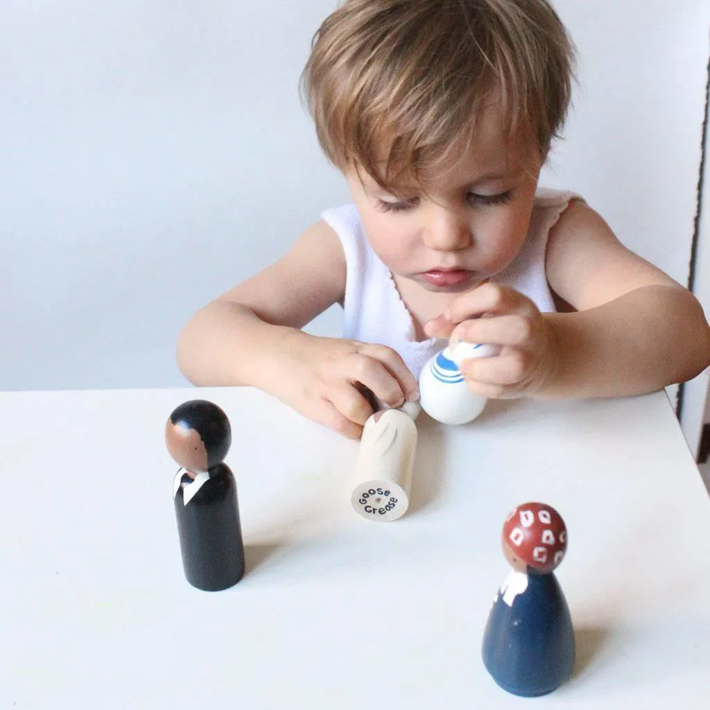 Wooden Peg Dolls : The Peace Makers LAST ONE
