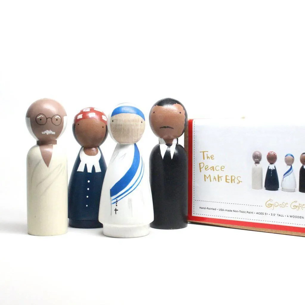 Wooden Peg Dolls : The Peace Makers LAST ONE