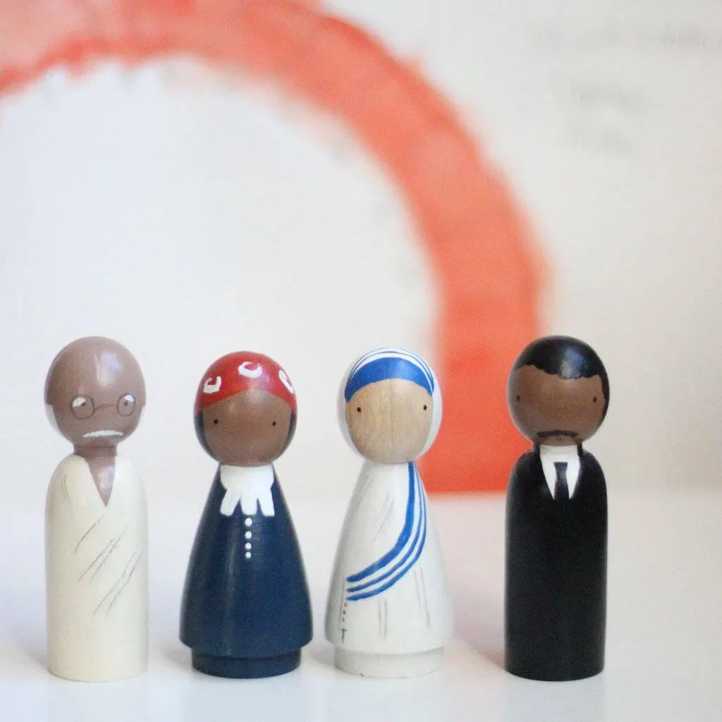 Wooden Peg Dolls : The Peace Makers LAST ONE
