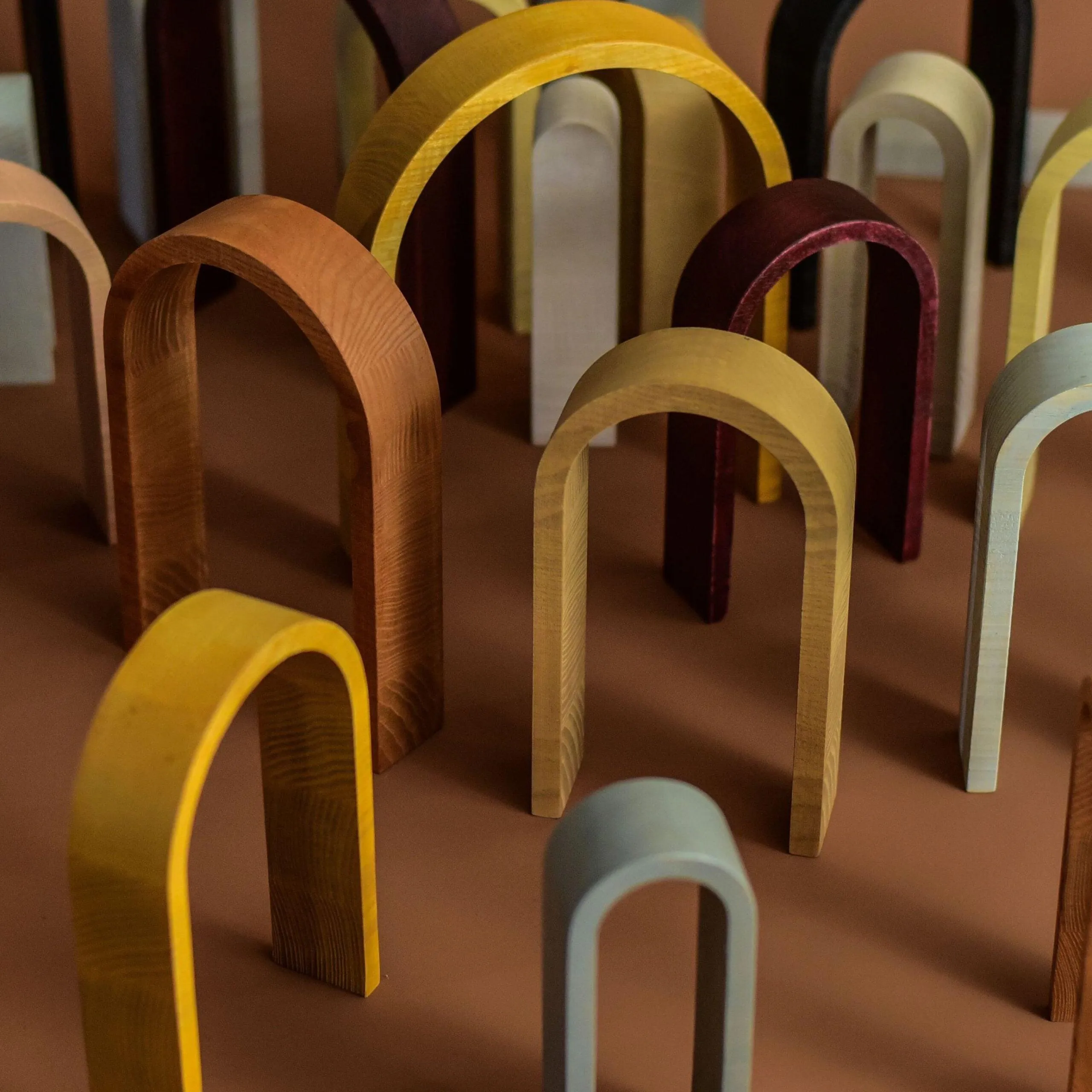 Wooden Rainbow Stacker Pastel Colours Large: LAST CHANCE