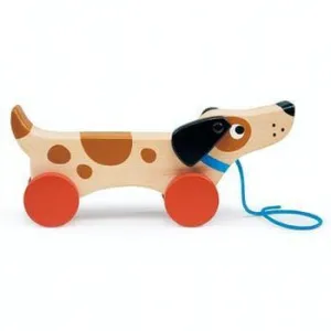 Wooden Toy Puppy On Wheels LAST ONE