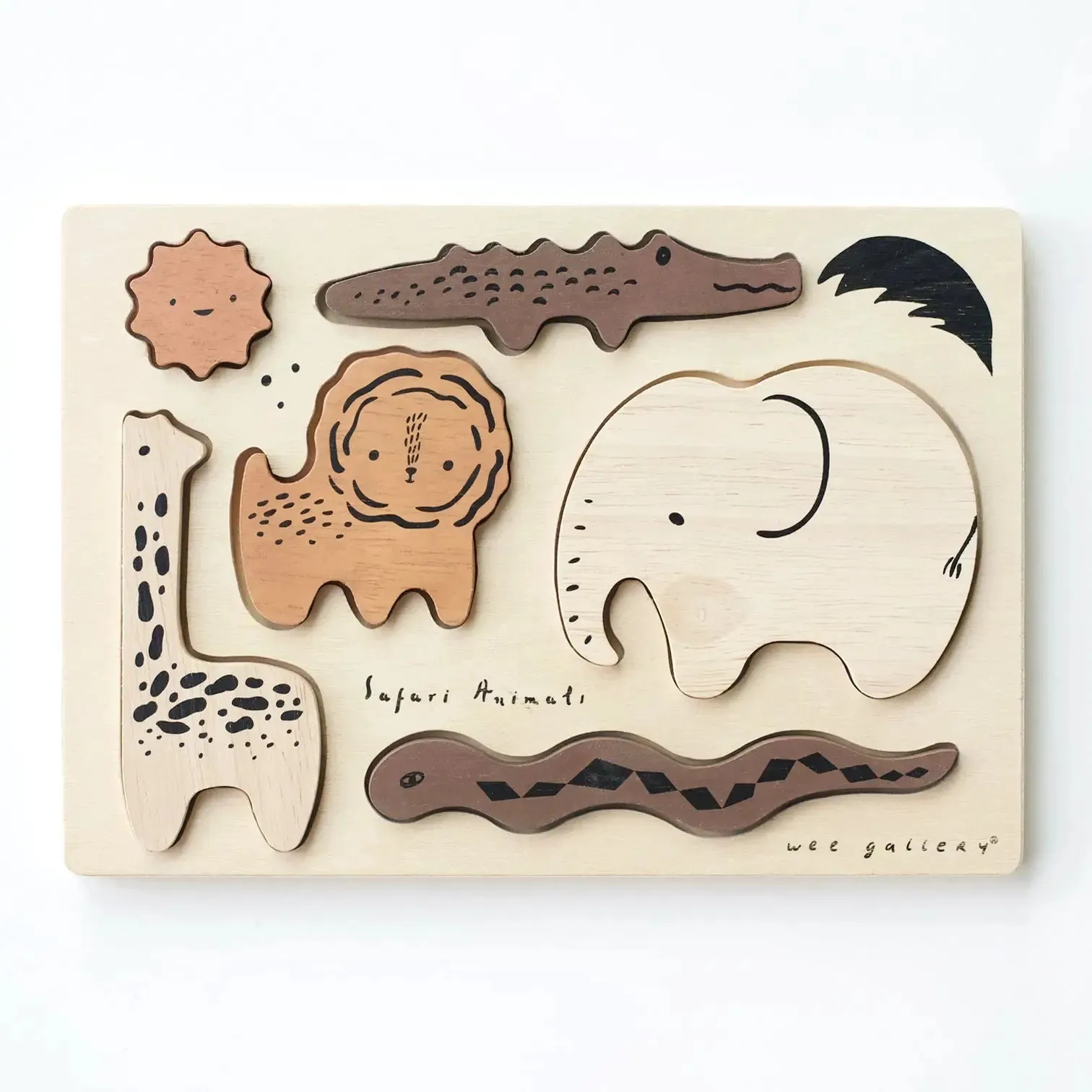 Wooden Tray Puzzle - Safari Animals Odin Parker