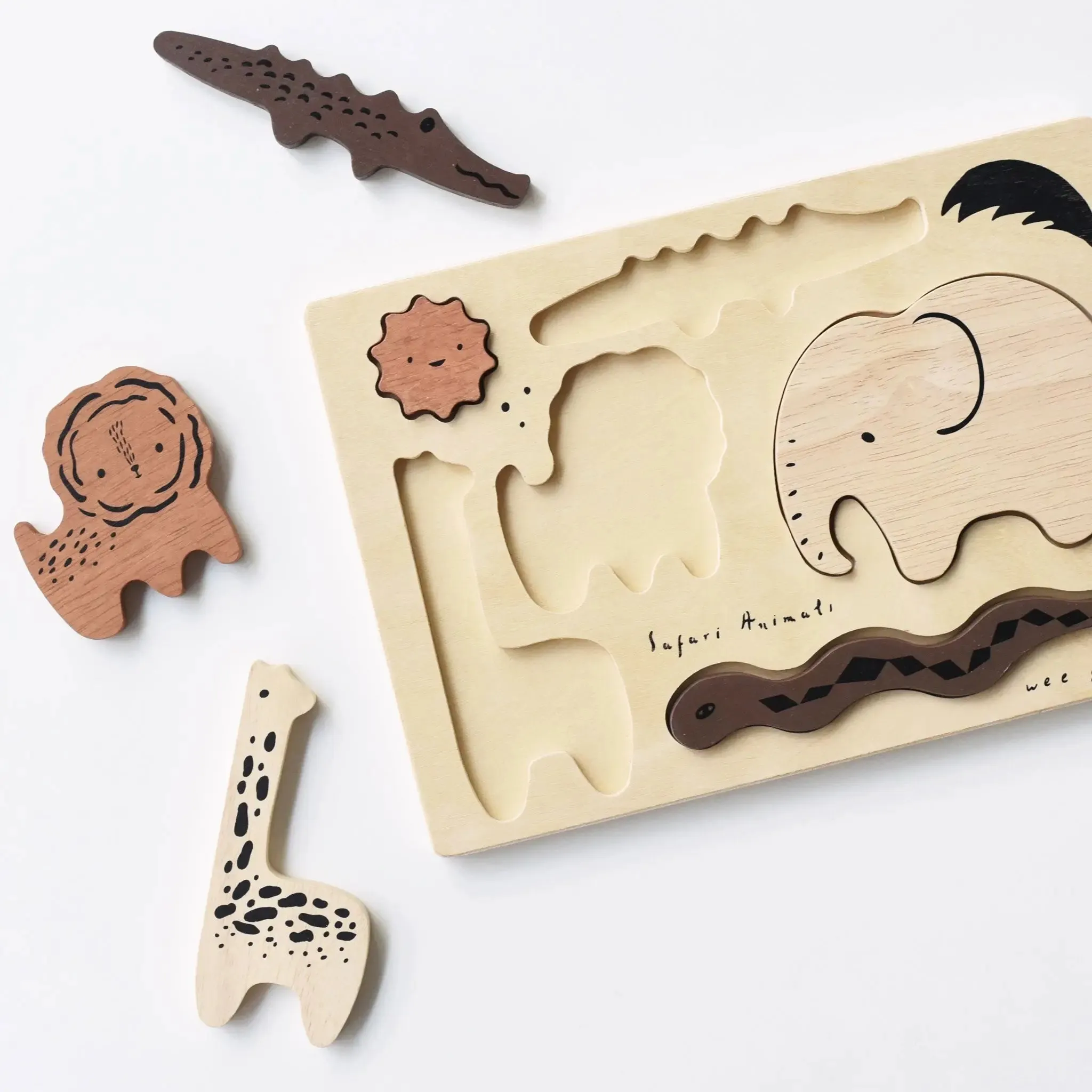 Wooden Tray Puzzle - Safari Animals Odin Parker