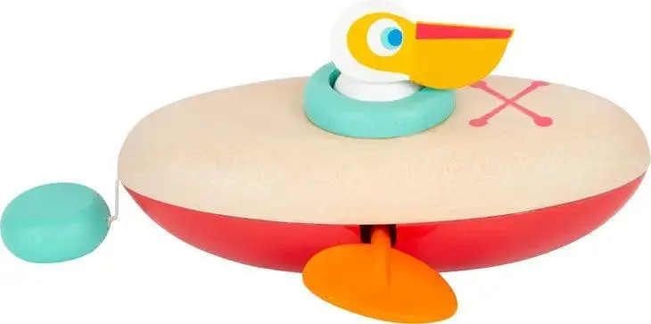 Wooden Wind up Canoe
