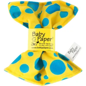 Yellow with Blue Dots Baby Paper