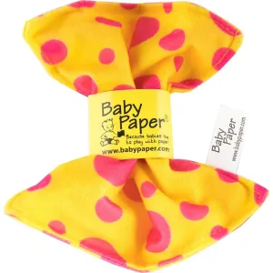 Yellow with Pink Dots Baby Paper
