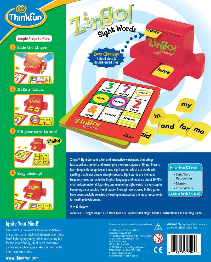 Zingo! Sight Words